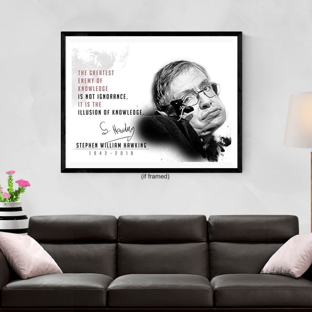 Stephen Hawking Poster Enemy of Knowledge (24x18)